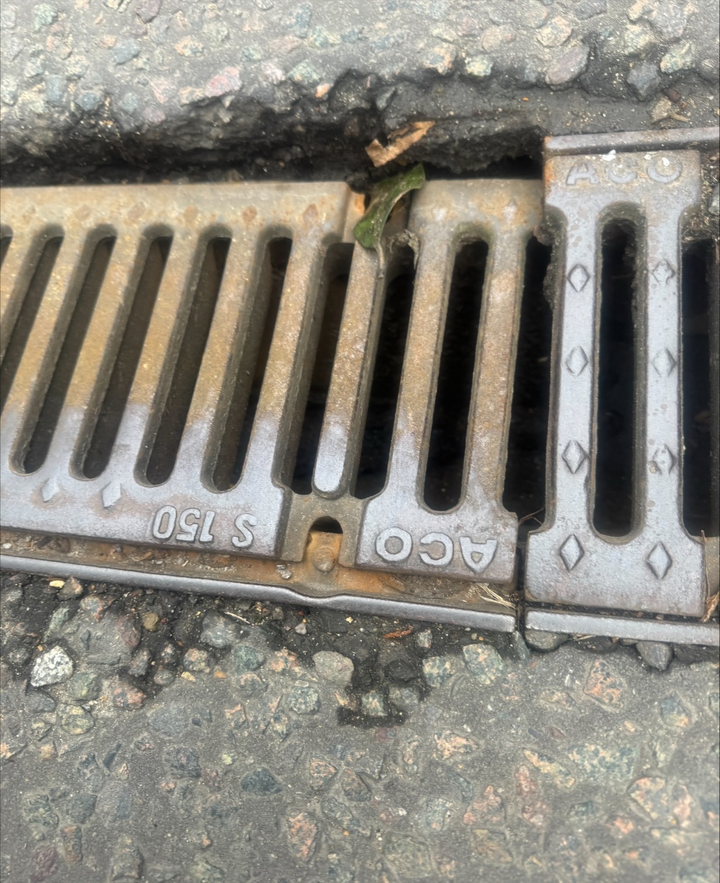 ACO rainwater drain repair report image 5