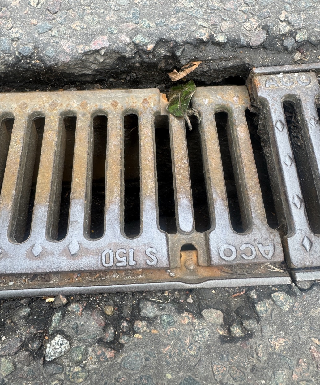ACO rainwater drain repair report image 8