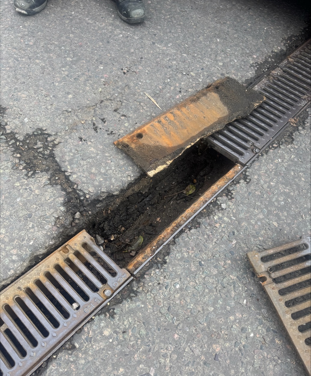 ACO rainwater drain repair report image 9